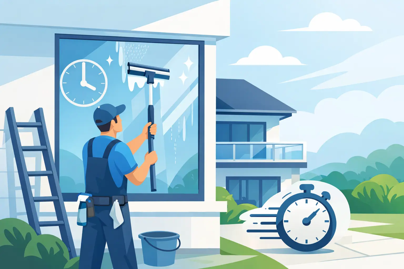 Read more about the article Residential Window Cleaning Service That Saves Time