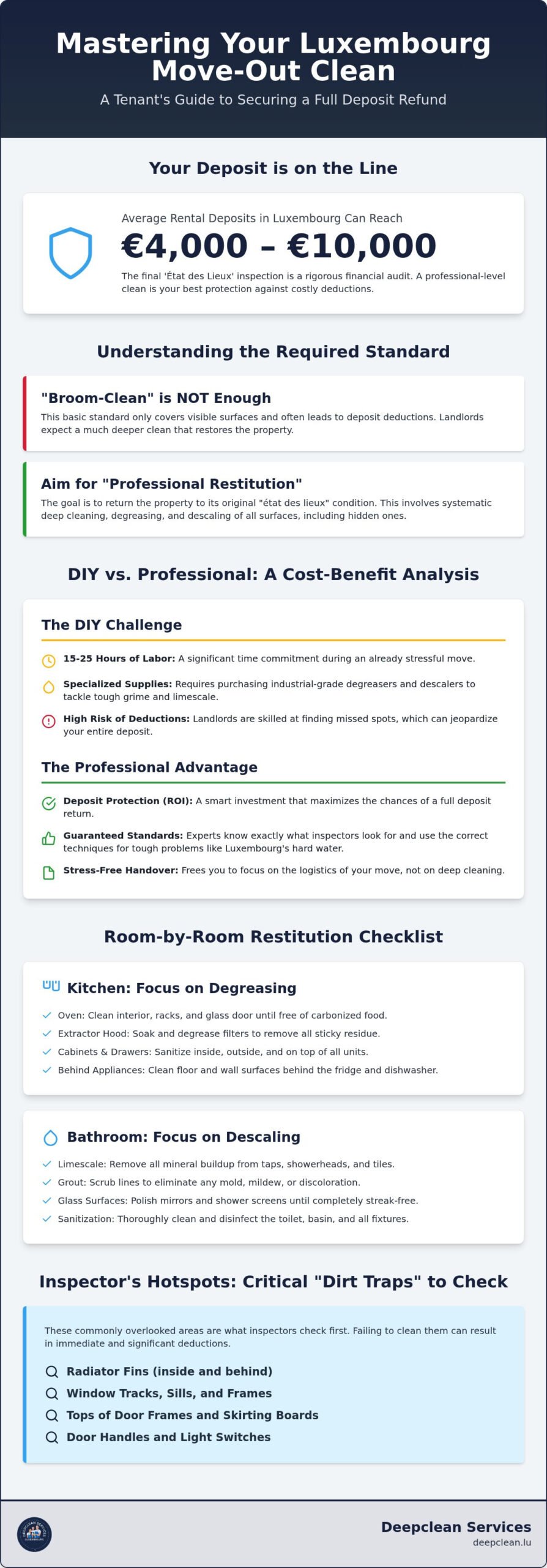 Move Out Cleaning Guide 2026 for Luxembourg Tenants