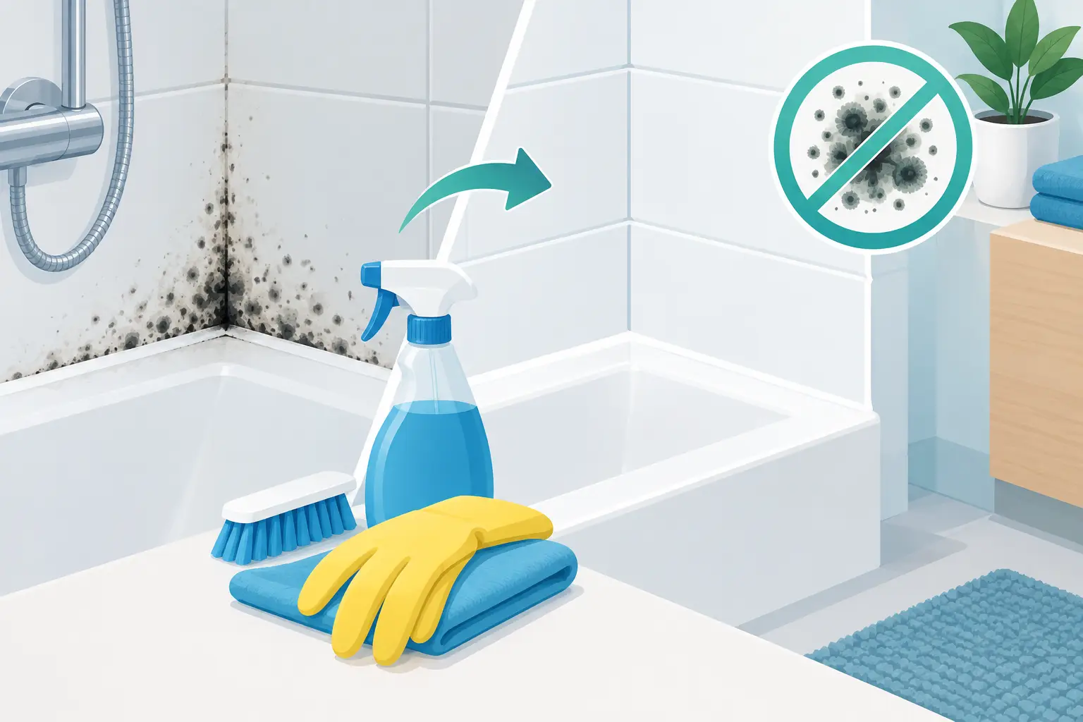 You are currently viewing How to Remove Bathroom Mould and Stop It Returning