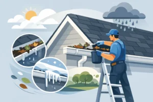 Read more about the article When to Book a Roof Gutter Cleaning Service