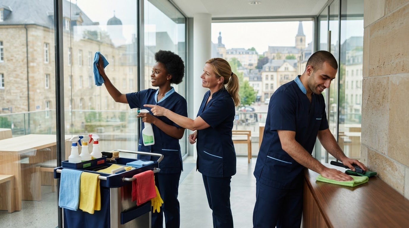 Read more about the article Trained Cleaning Staff in Luxembourg: What Professional Training Really Means