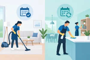 Read more about the article One-Time Versus Recurring Cleaning: Which Fits?